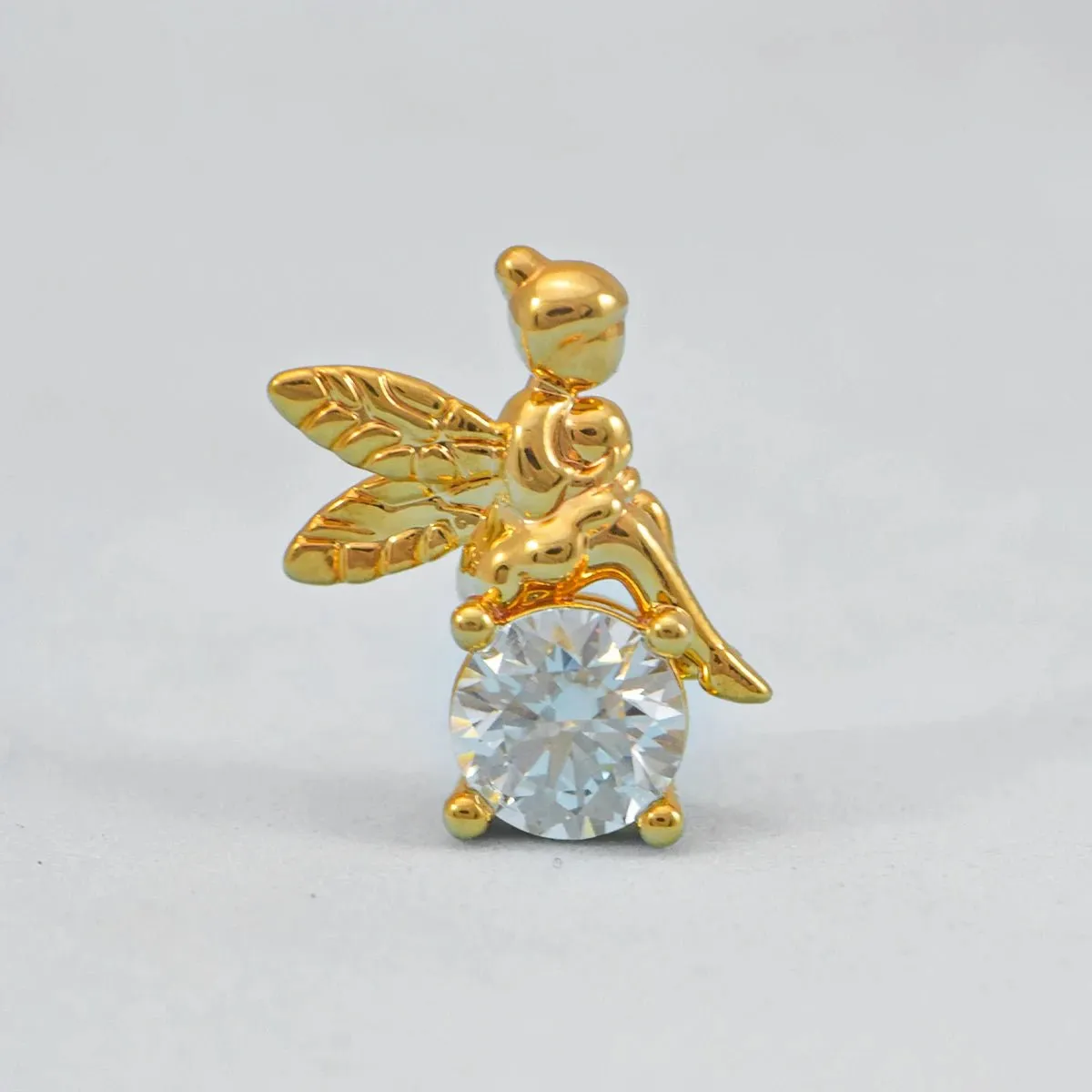 1.0 Ct Round Diamond Tinkerbell Pendant Necklace