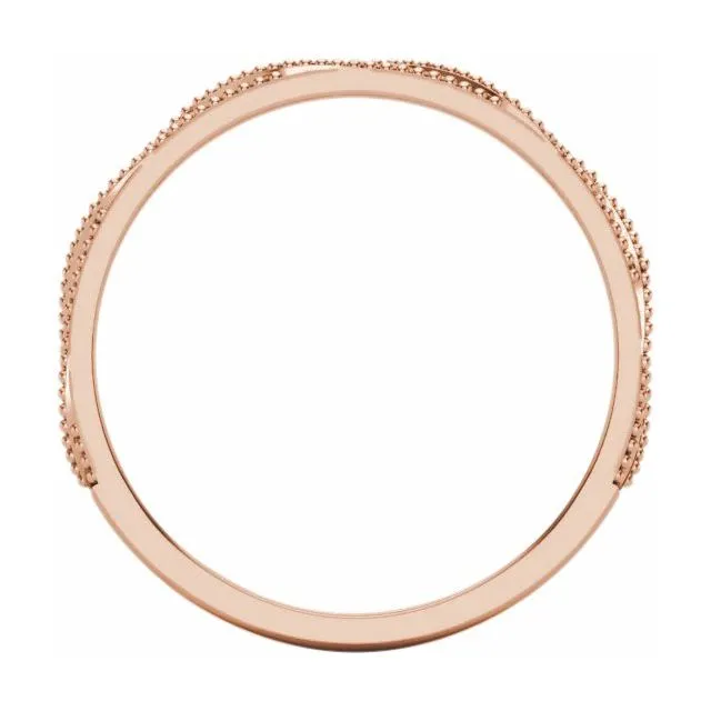 14K Rose .05 CTW Diamond Anniversary Band