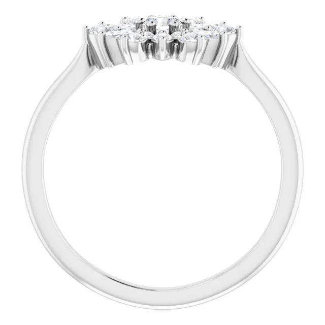 14K White 1/2 CTW Diamond Vintage-Inspired Ring