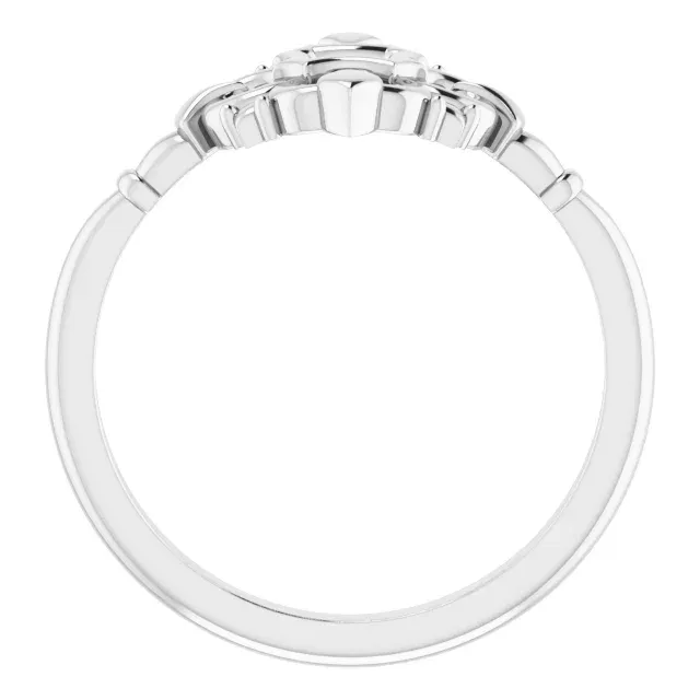 14K White Vintage-Inspired Ring