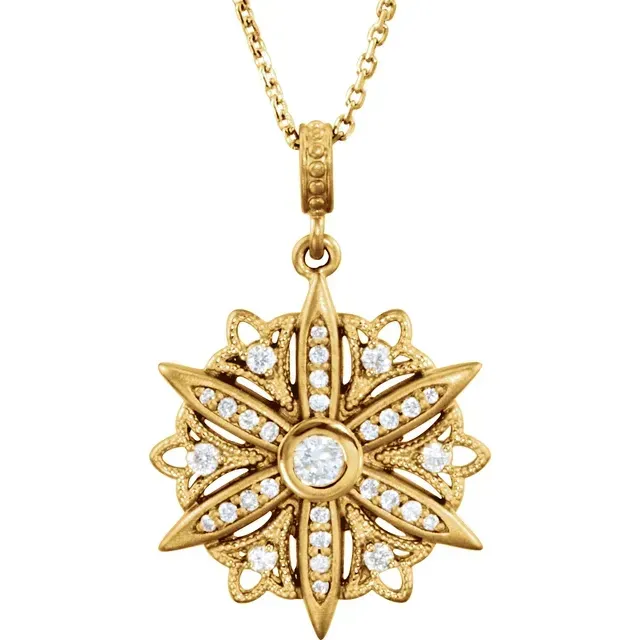 14K Yellow 1/3 CTW Diamond 18" Necklace
