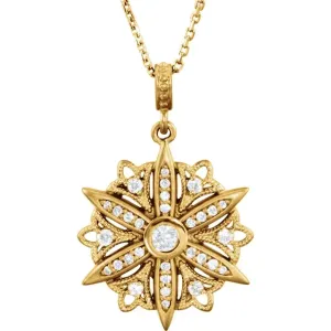 14K Yellow 1/3 CTW Diamond 18" Necklace