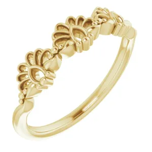 14K Yellow Vintage-Inspired Stackable Ring