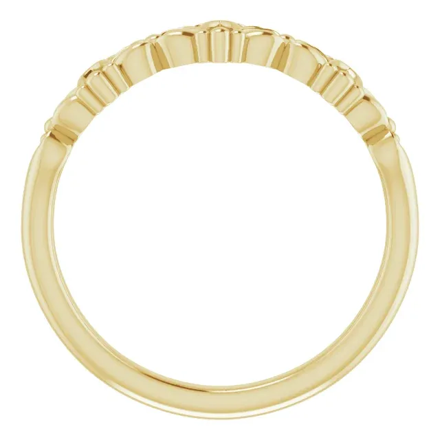 14K Yellow Vintage-Inspired Stackable Ring