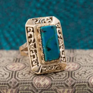 18k Mayan-Inspired Cocktail Ring