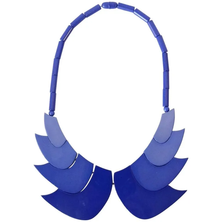 1970s Guillemette L’Hoir Paris Galalith Collar Necklace