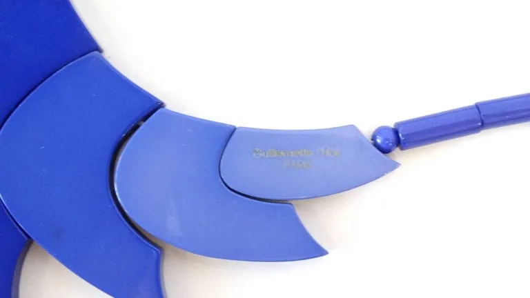 1970s Guillemette L’Hoir Paris Galalith Collar Necklace