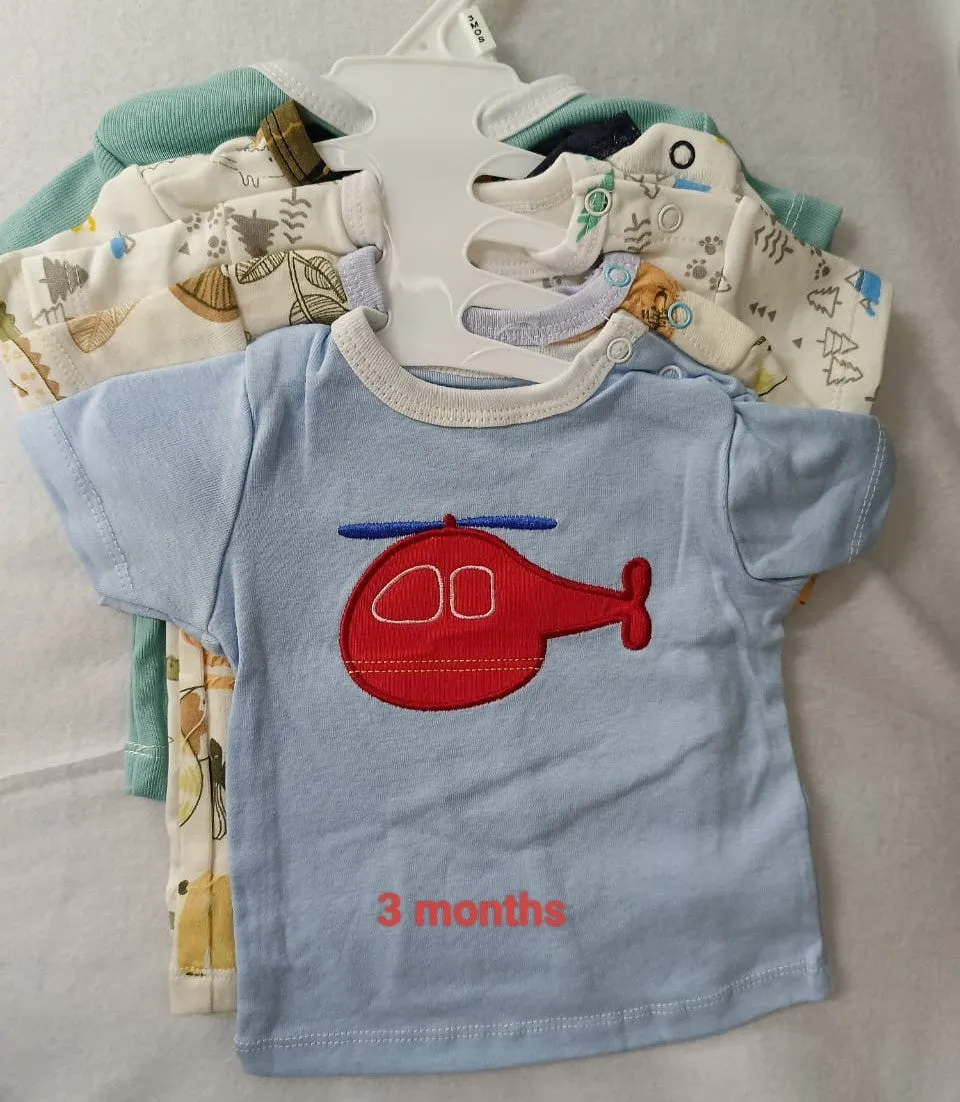 5 - Baby T-shirt Set : 3 Months