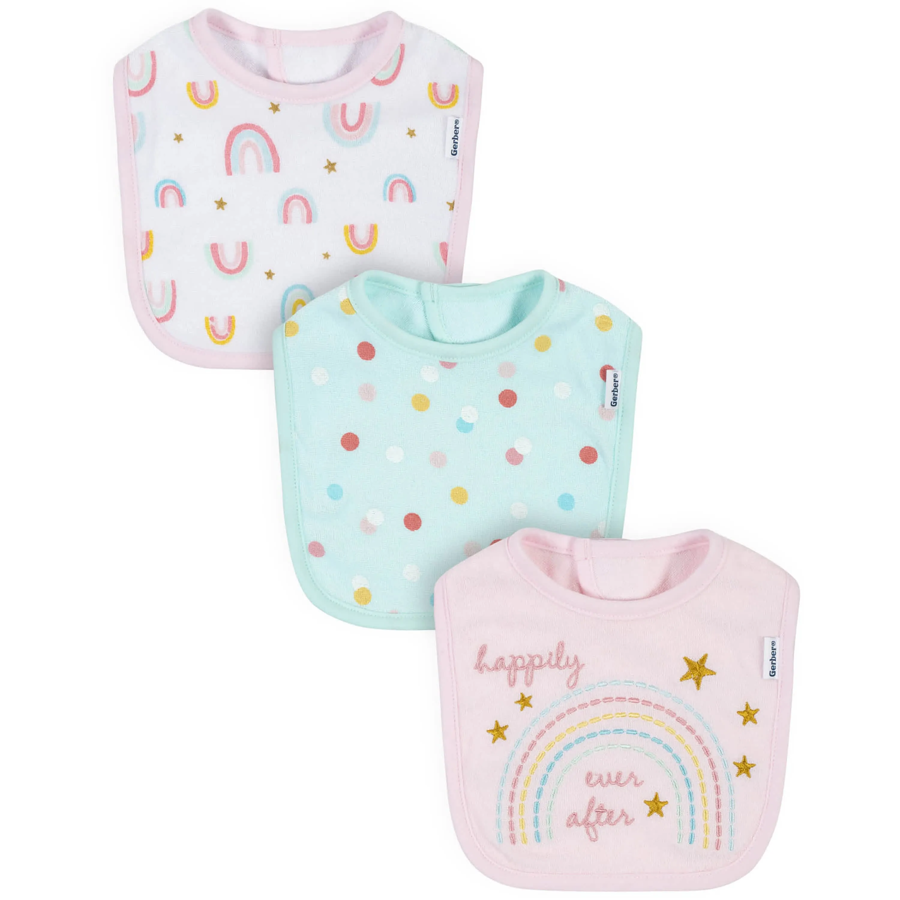 6-Piece Baby Girls Fairy Tale Bibs & Burp Cloths Set