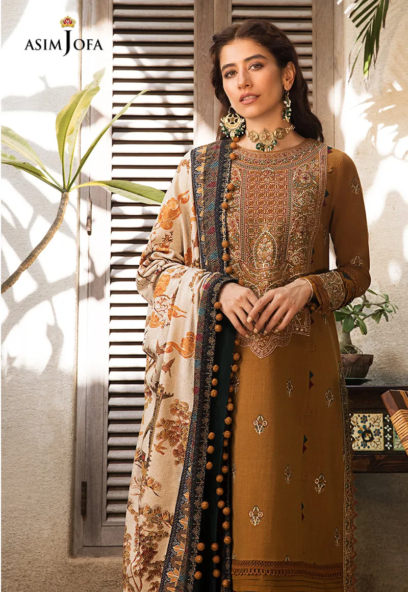 AJK-07 |  Asim Jofa The Syra Edit Kashmiri Embroidered Collection 2022 | Unstitched Embroidered Winter Suits