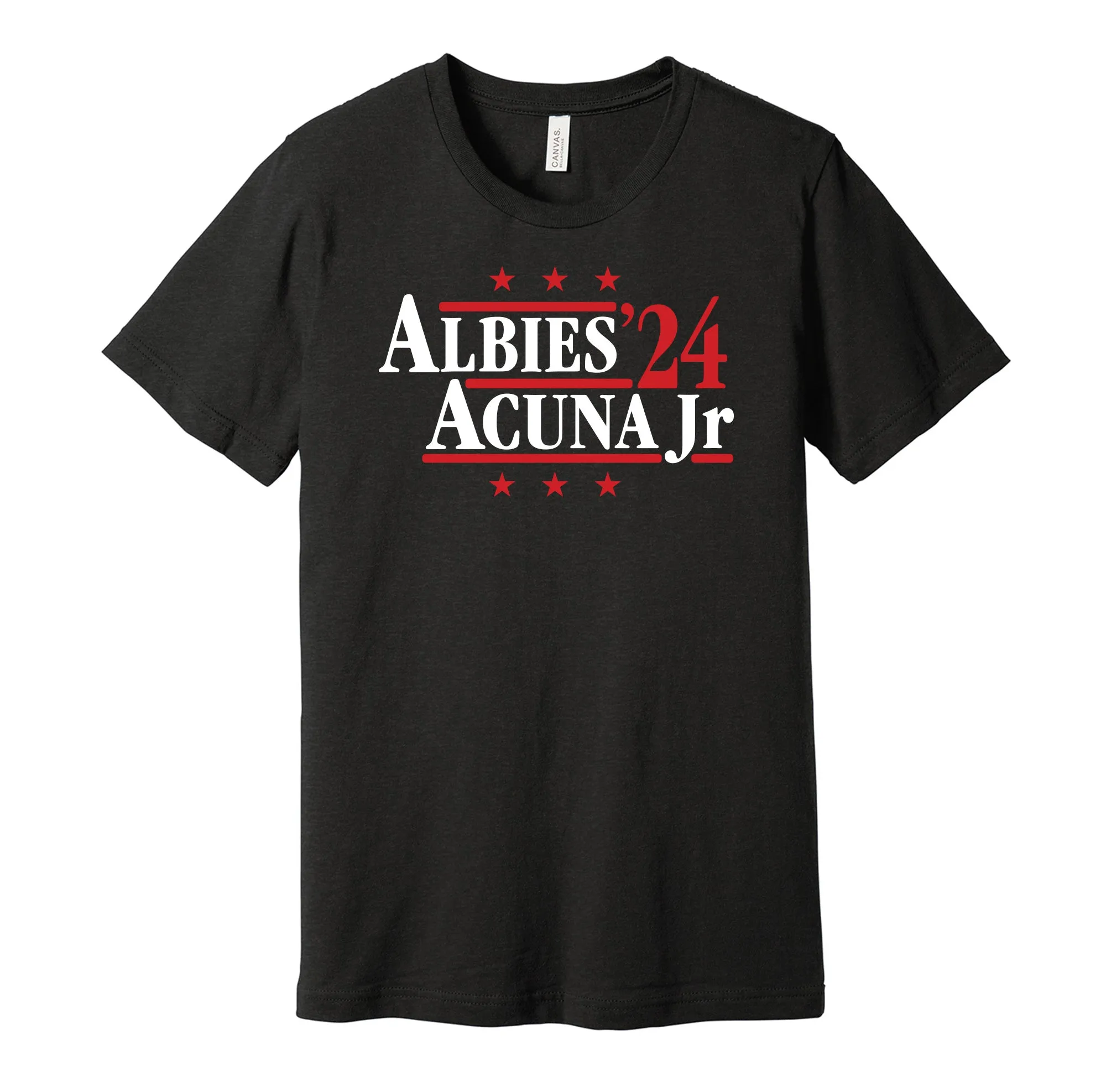 Albies & Acuna Jr '24 - Atlanta Baseball Political Campaign Parody T-Shirt - Hyper Than Hype Shirts