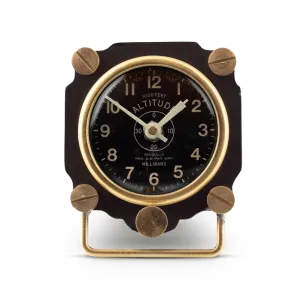 Altimeter Table Clock Black