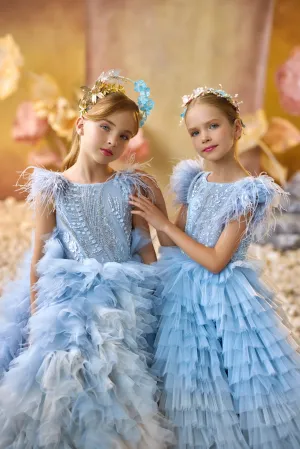 Azure Dream Feather Gown