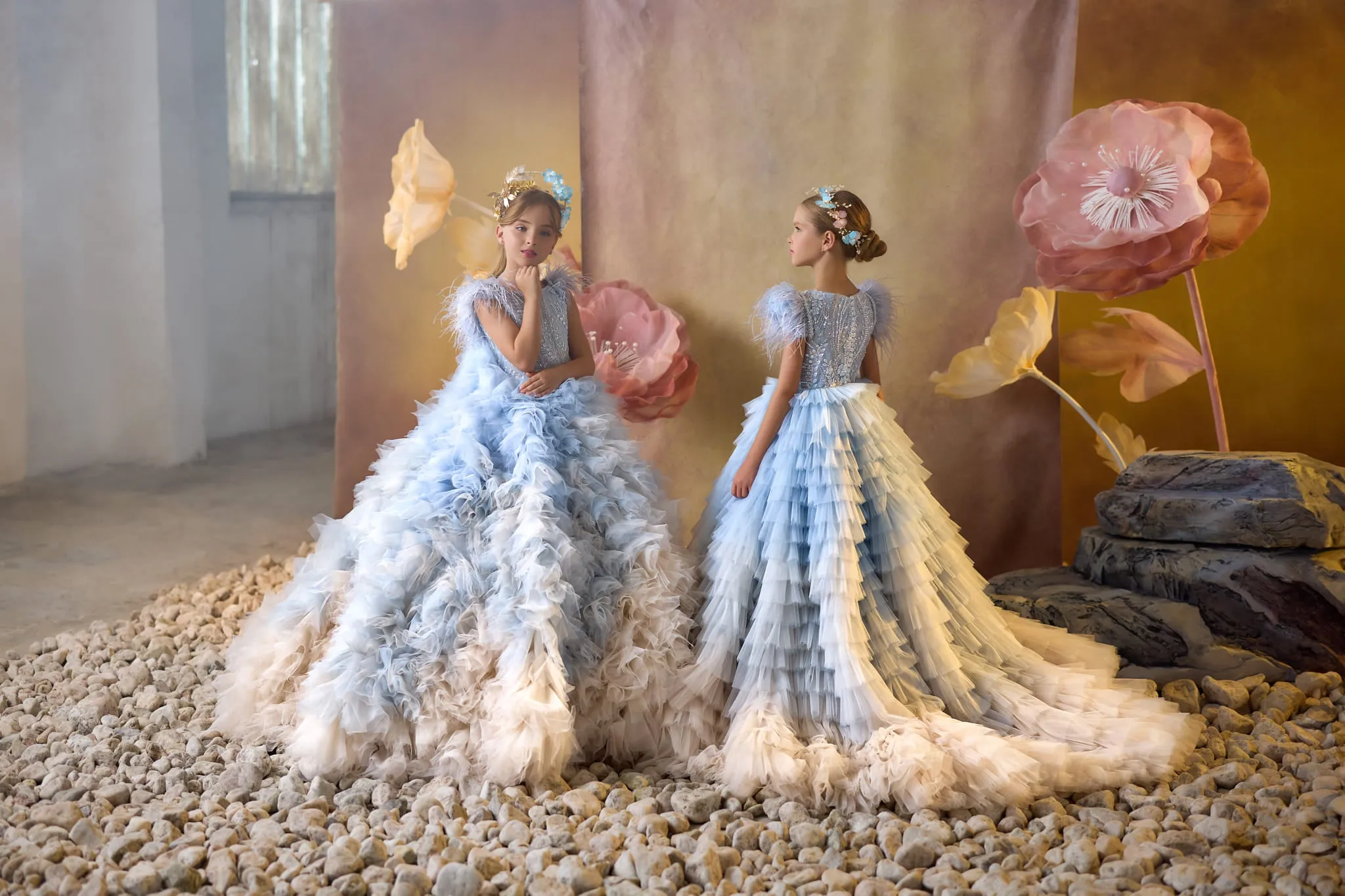 Azure Dream Feather Gown