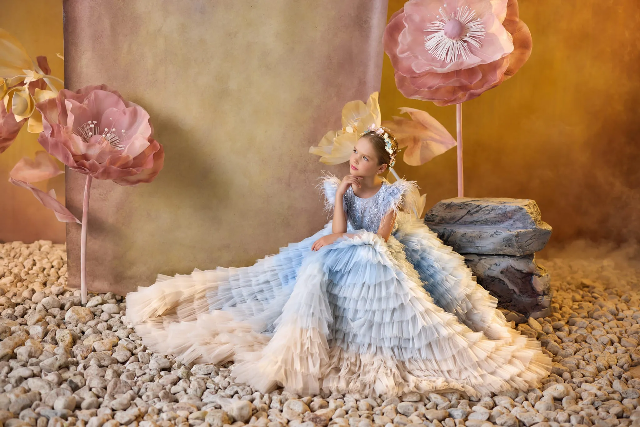Azure Dream Feather Gown
