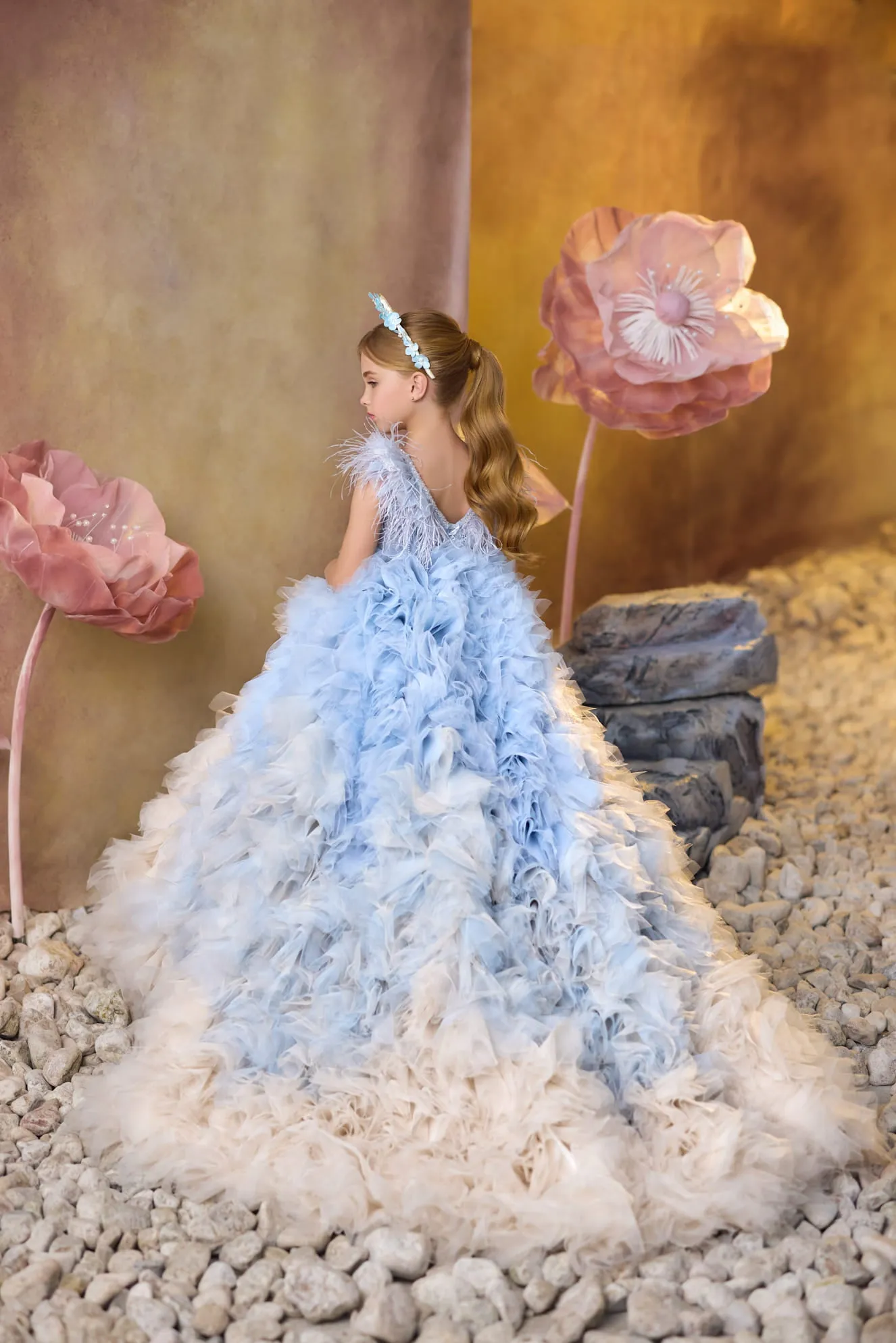 Azure Dream Feather Gown