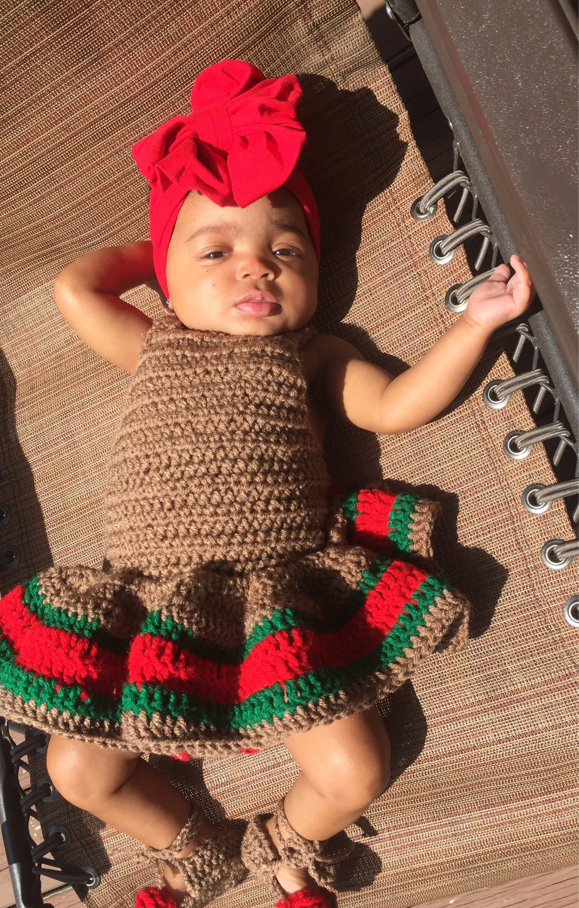 Baby Girl Crochet Dress, Hat and Sandals
