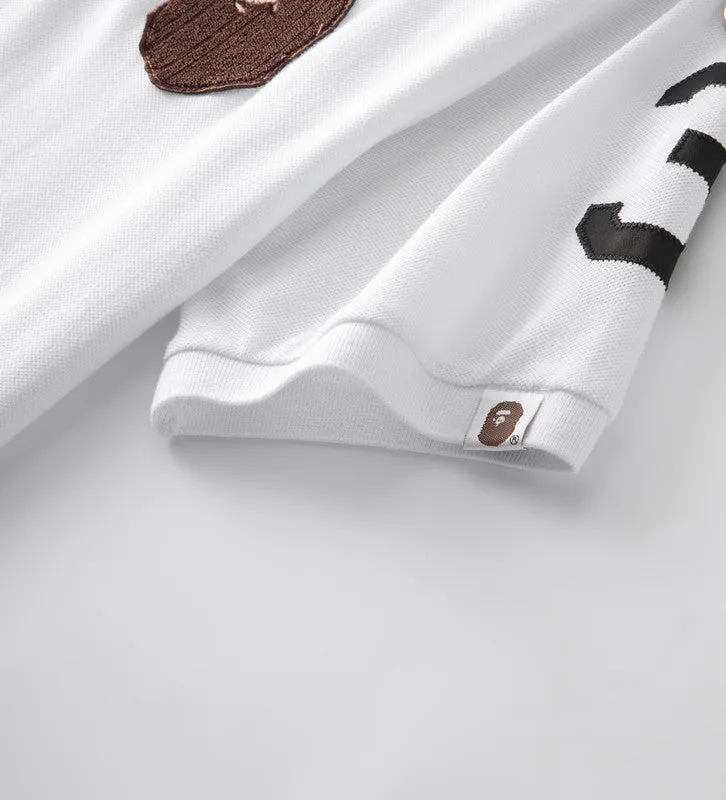 BAPE Embroidery Ape Head Logo Polo T-Shirt