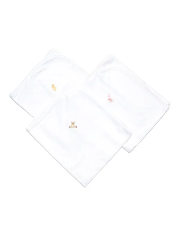 Bonnet Duck Pima Baby Blanket | White