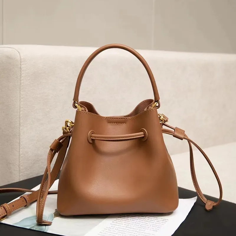 Bucka Supple Leather Bucket Tote