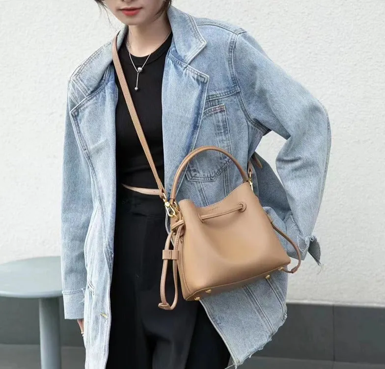 Bucka Supple Leather Bucket Tote
