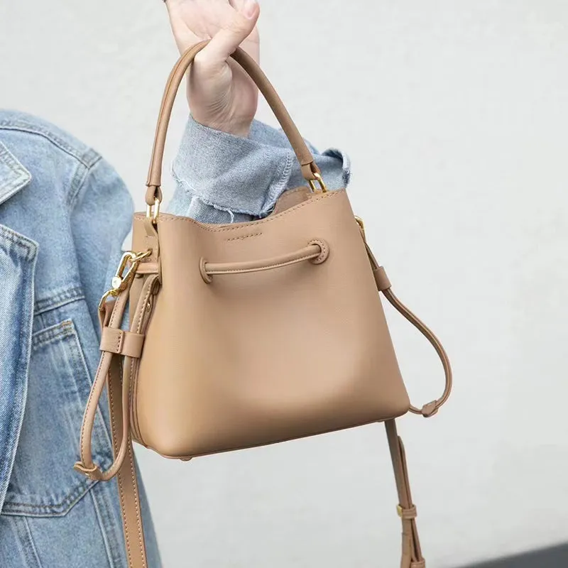 Bucka Supple Leather Bucket Tote