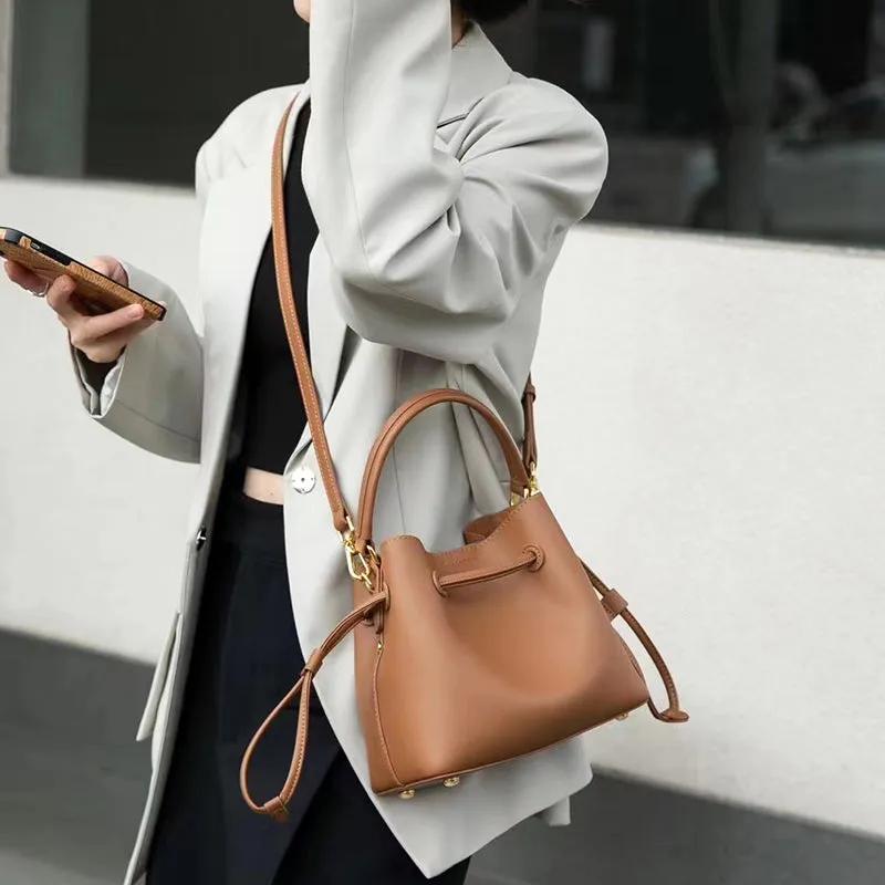 Bucka Supple Leather Bucket Tote