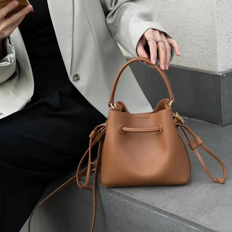 Bucka Supple Leather Bucket Tote