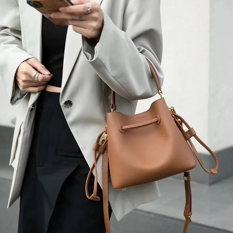 Bucka Supple Leather Bucket Tote