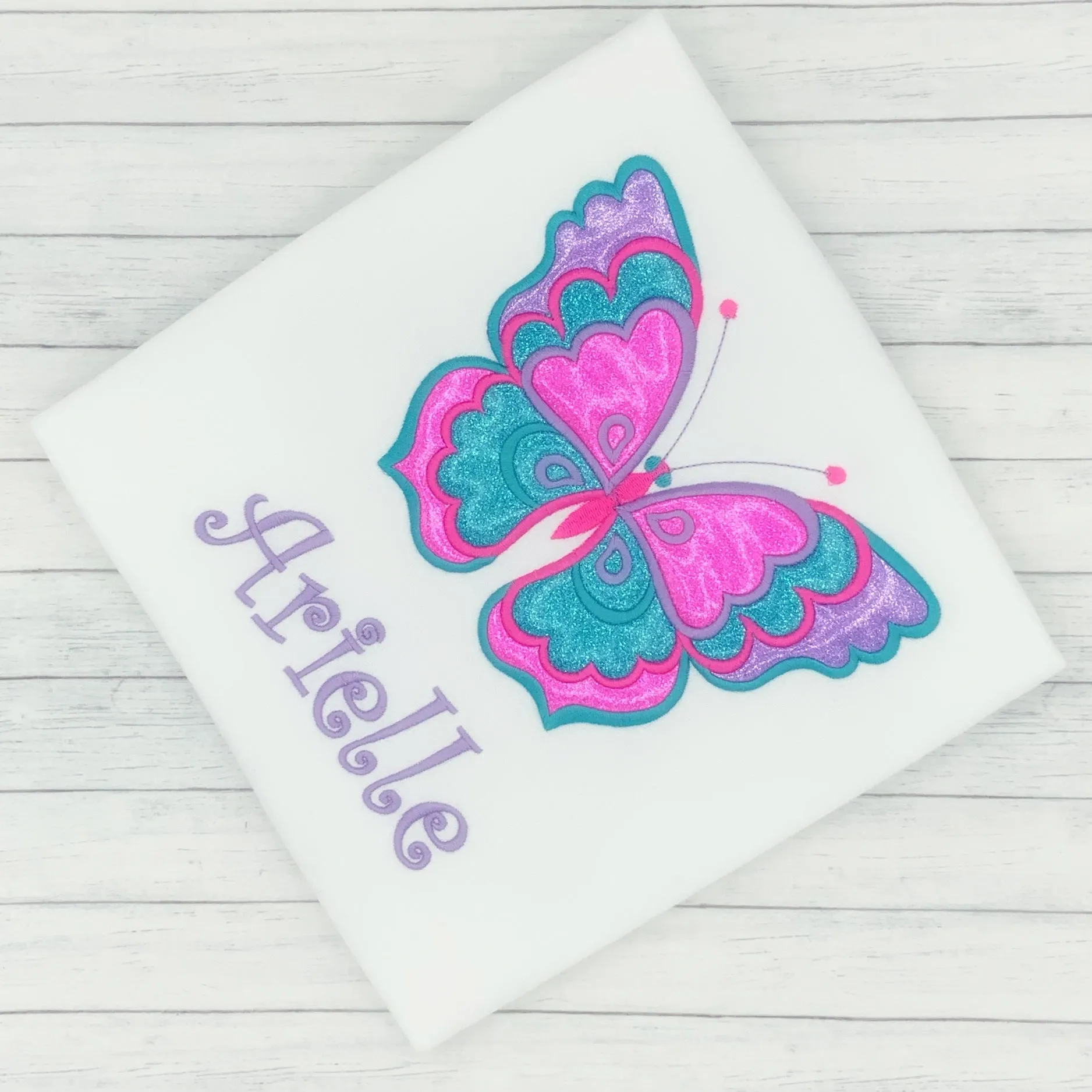 Butterfly Sparkle Name Shirt