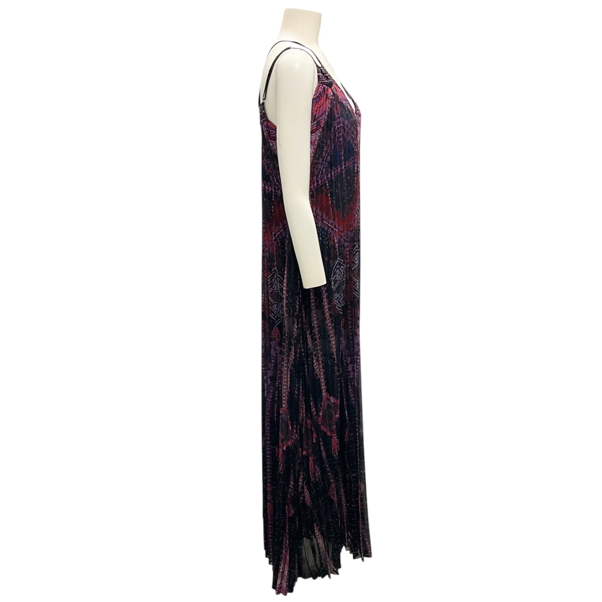 Camilla Purple / Red Multi Embellished Pleated Printed Jumpsuit