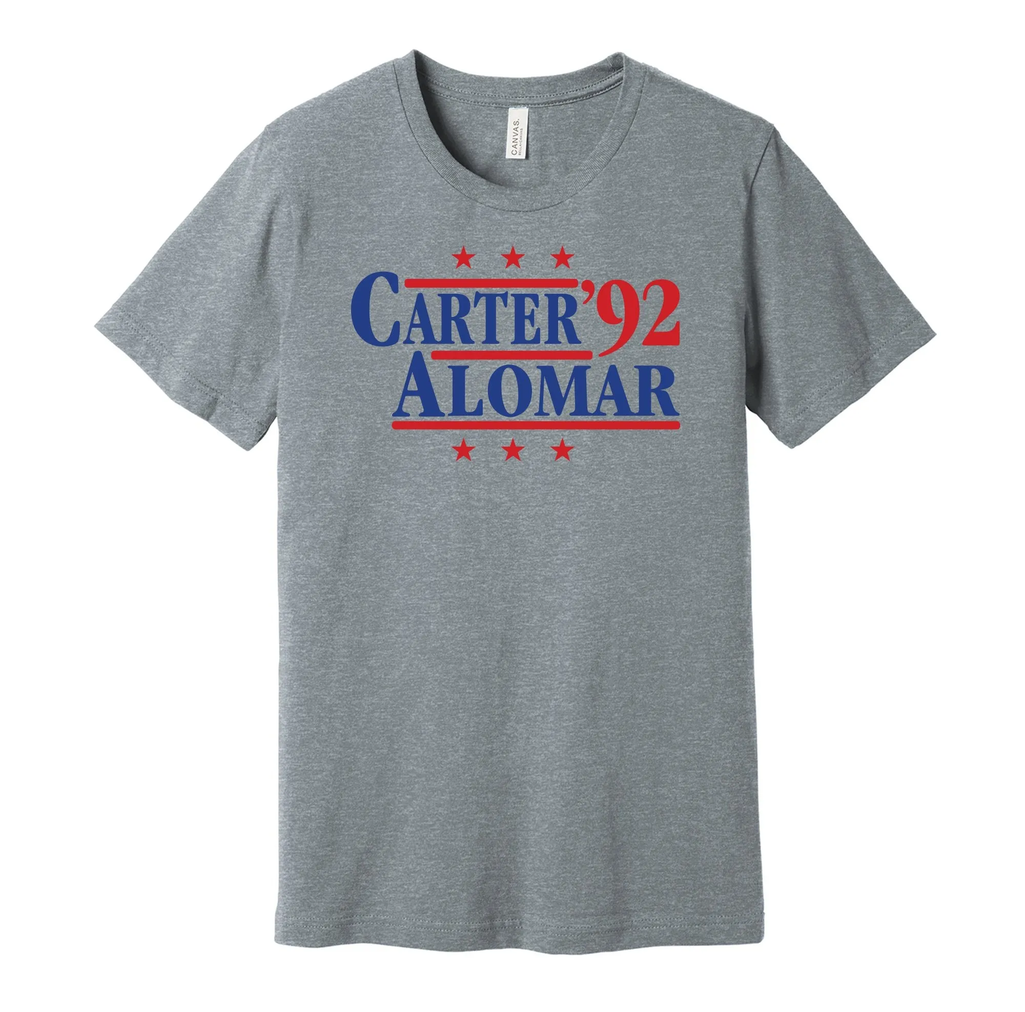 Carter & Alomar '92 - Toronto Baseball Legends Political Campaign Parody T-Shirt - Hyper Than Hype Shirts
