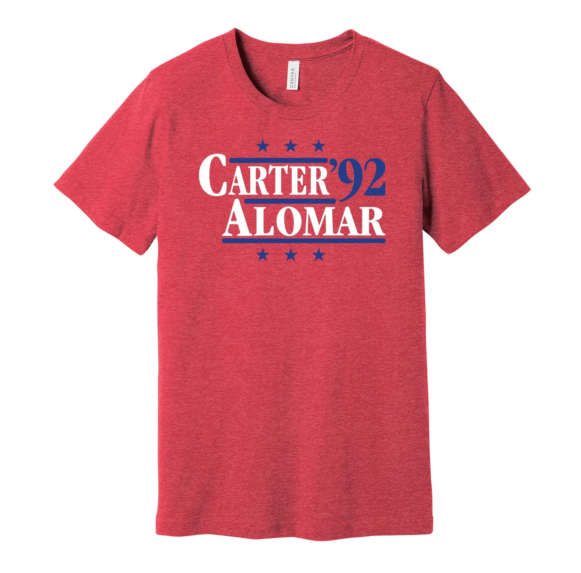 Carter & Alomar '92 - Toronto Baseball Legends Political Campaign Parody T-Shirt - Hyper Than Hype Shirts