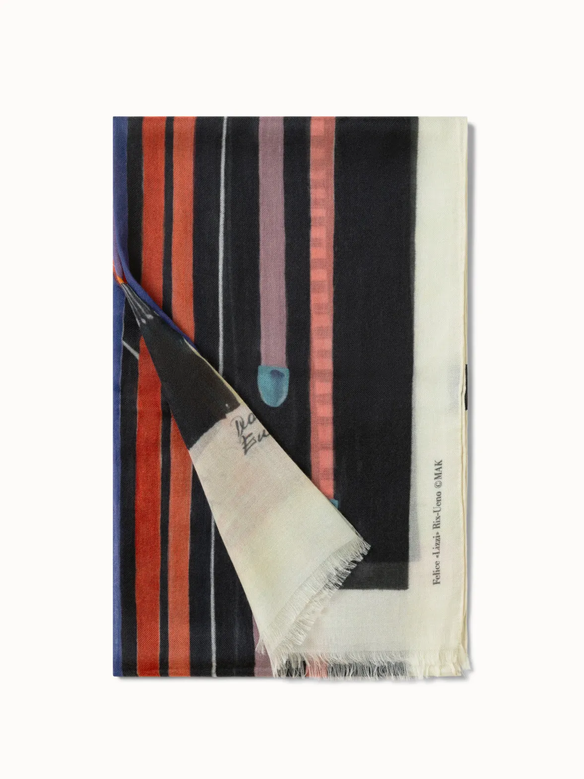 Cashmere Scarf with Fuchsie Print