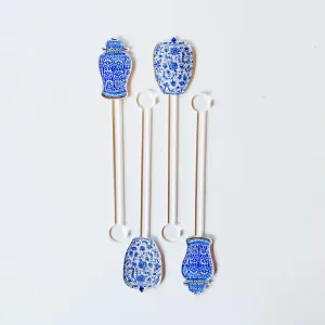 Chinoiserie Themed Drink Stirrers