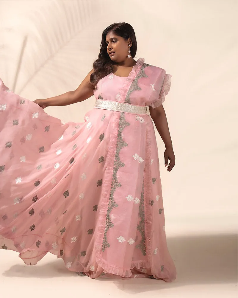 Cotton Candy Ruffles Anarkali Set