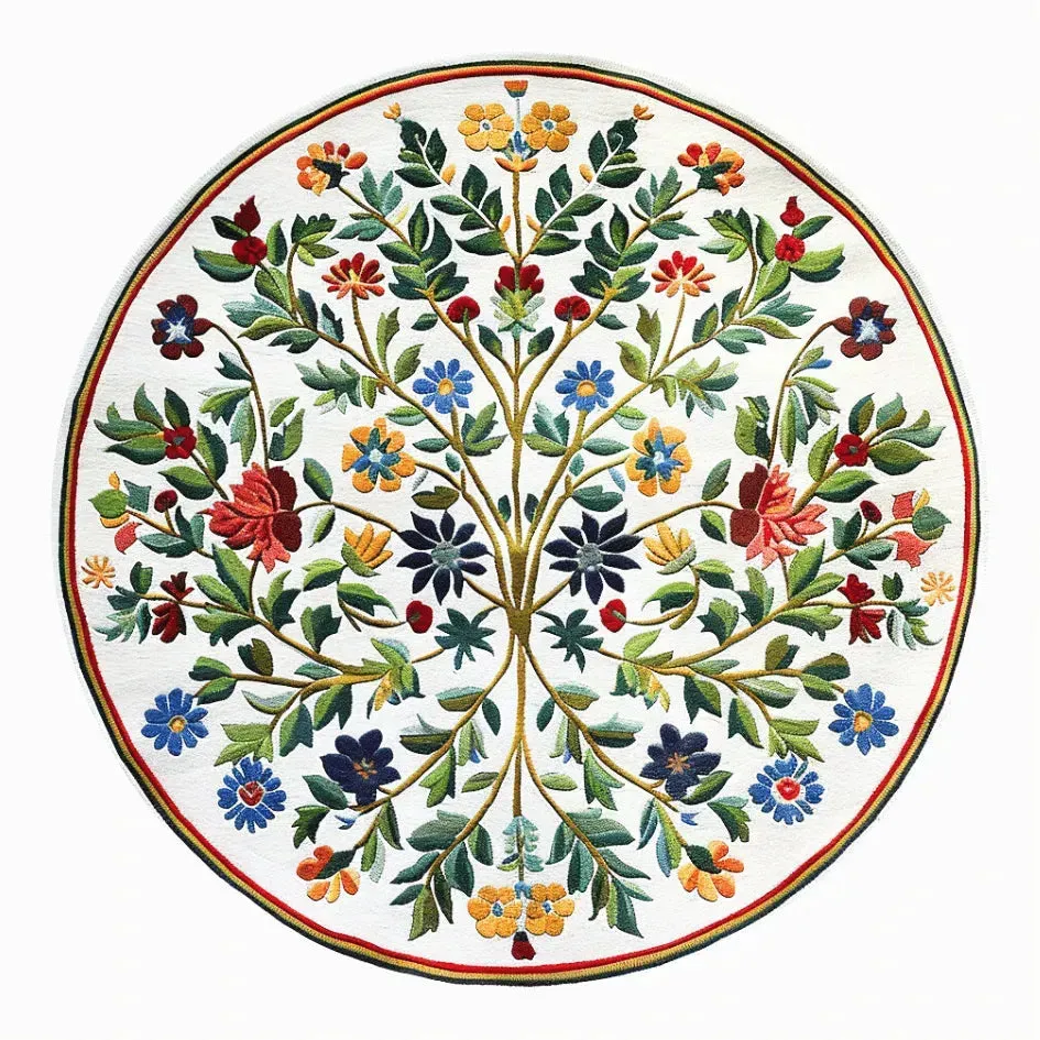 Enchanted Arbor Hand Tufted Round Rug