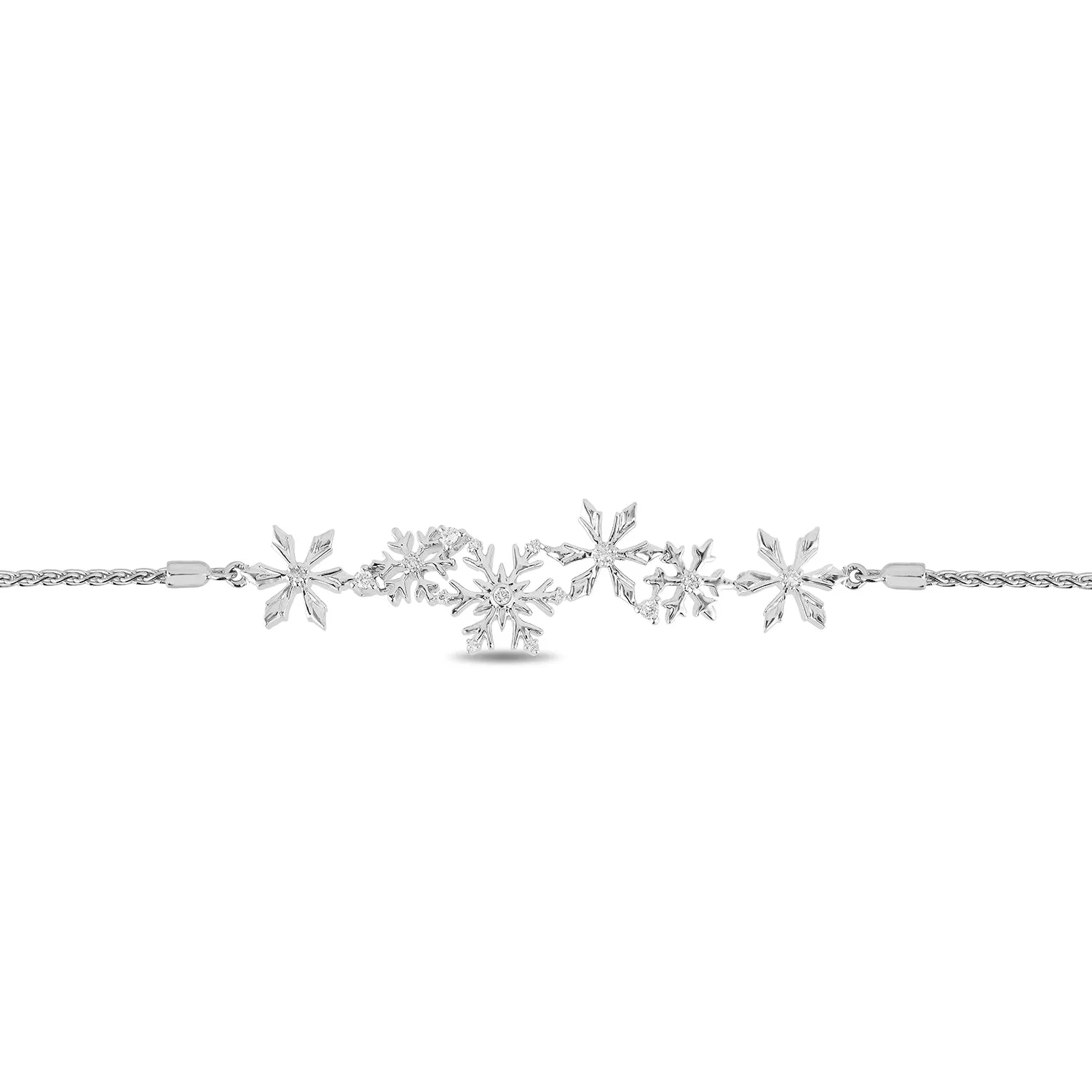 Enchanted Disney Fine Jewelry Sterling Silver with 1/10 CTTW Diamond and Pearl Ariel Pendant Necklace