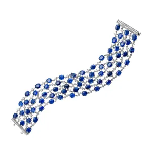 Enchanted Evening Selene Blue Sapphire Statement Bracelet