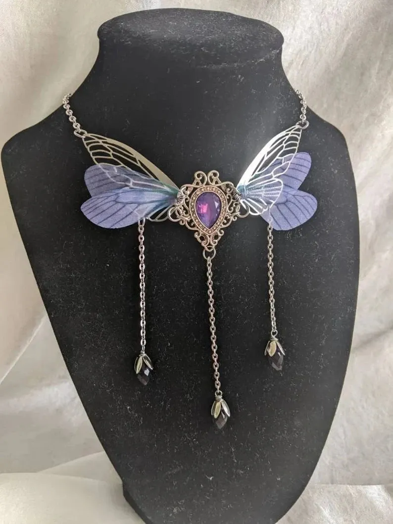 Enchanted Faerie Queen Wing Necklace