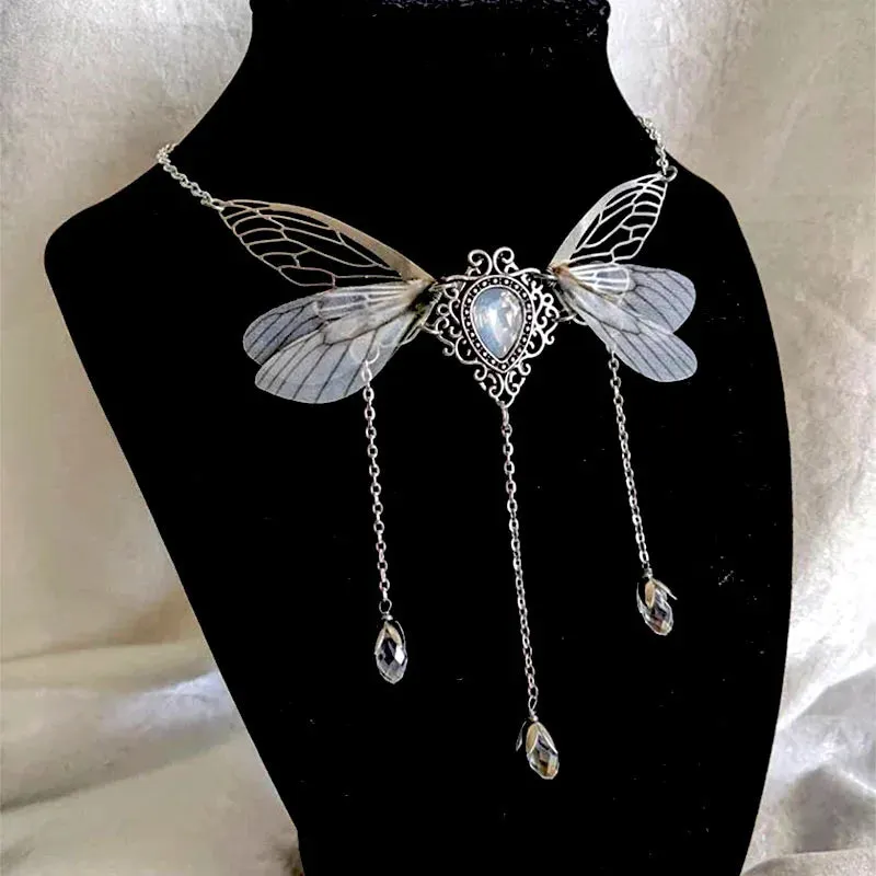 Enchanted Faerie Queen Wing Necklace