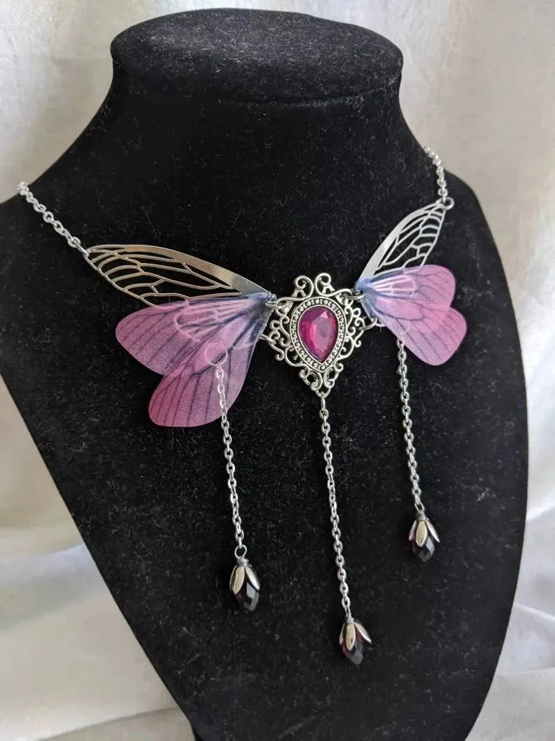 Enchanted Faerie Queen Wing Necklace