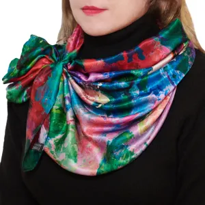 Enchanted Garden, 35-inch Square Italian Silk Scarf