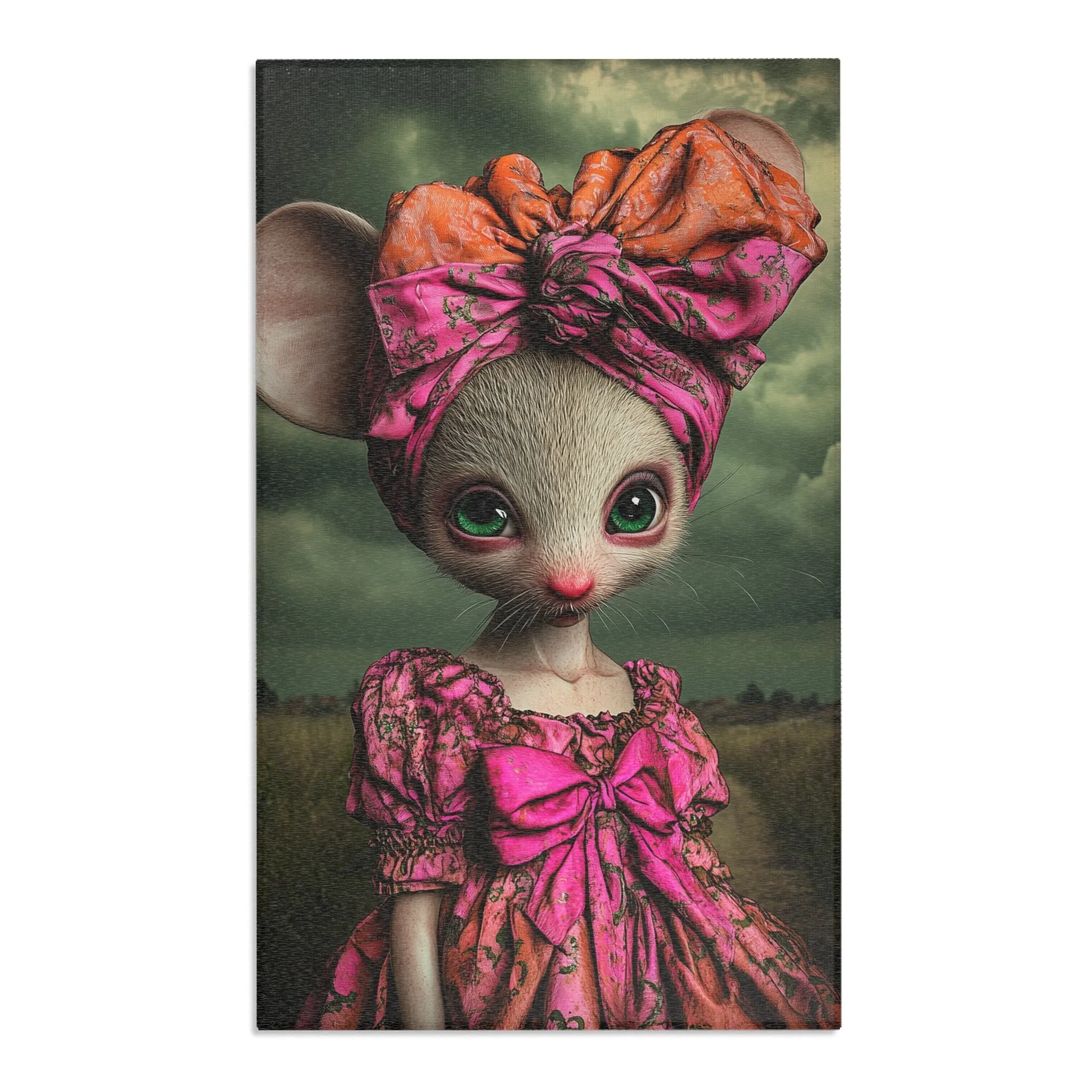 Enchanted Mouse Elegance Art Nouveau Rug