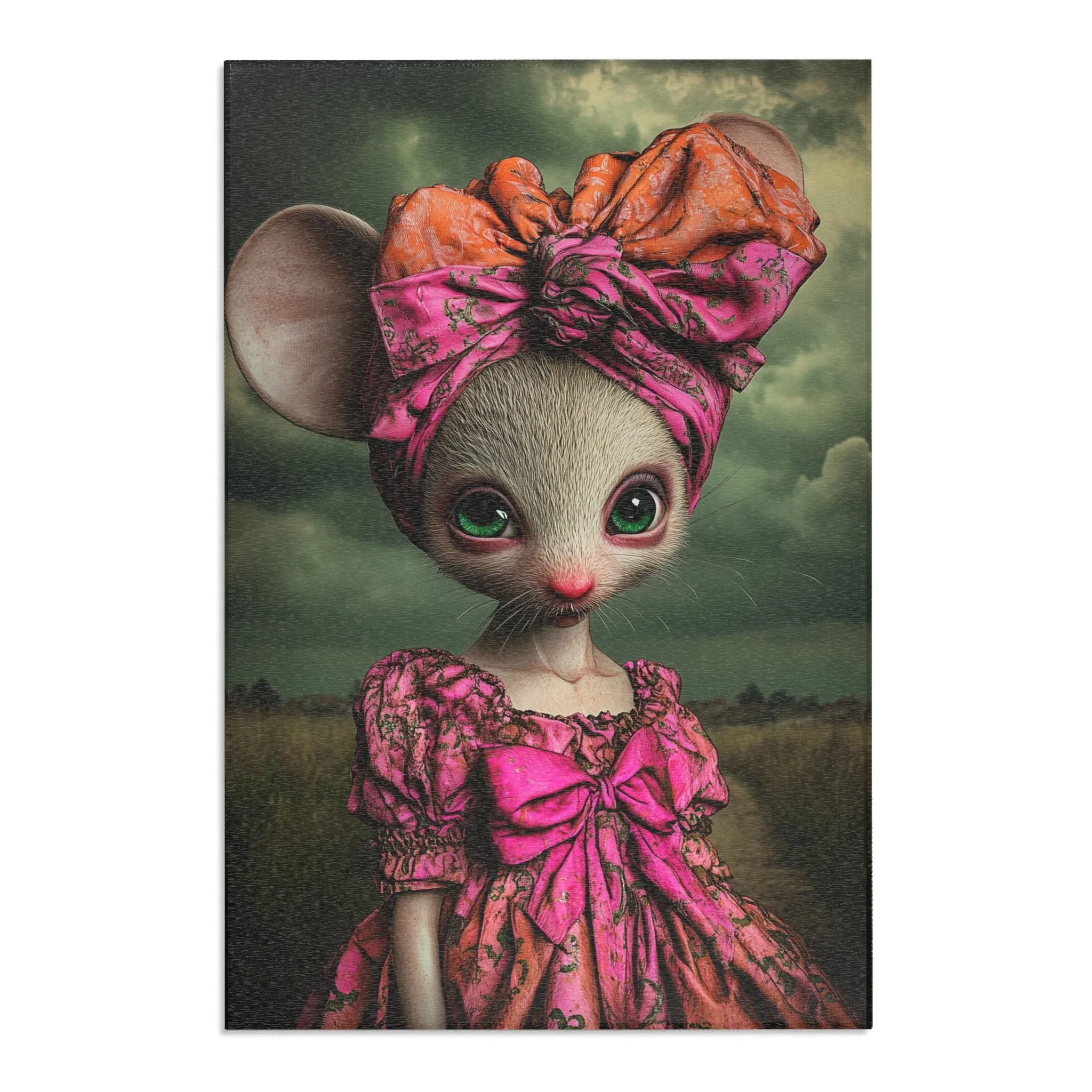 Enchanted Mouse Elegance Art Nouveau Rug