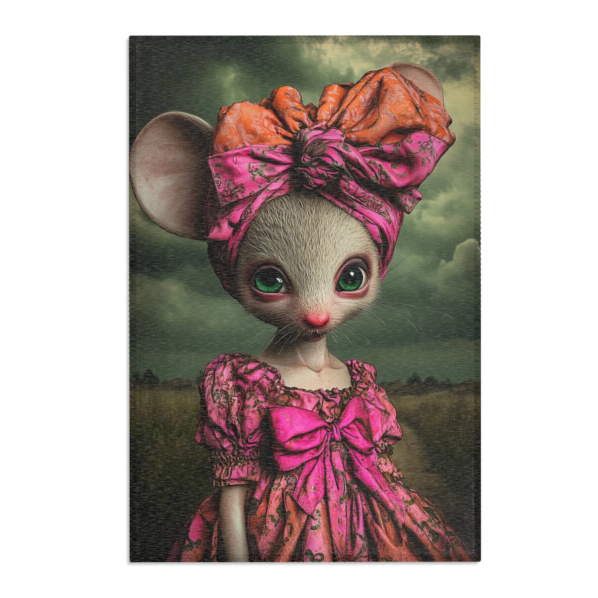 Enchanted Mouse Elegance Art Nouveau Rug