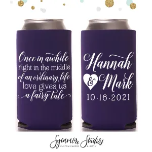 Fairy Tale - Slim 12oz Wedding Can Cooler #85S