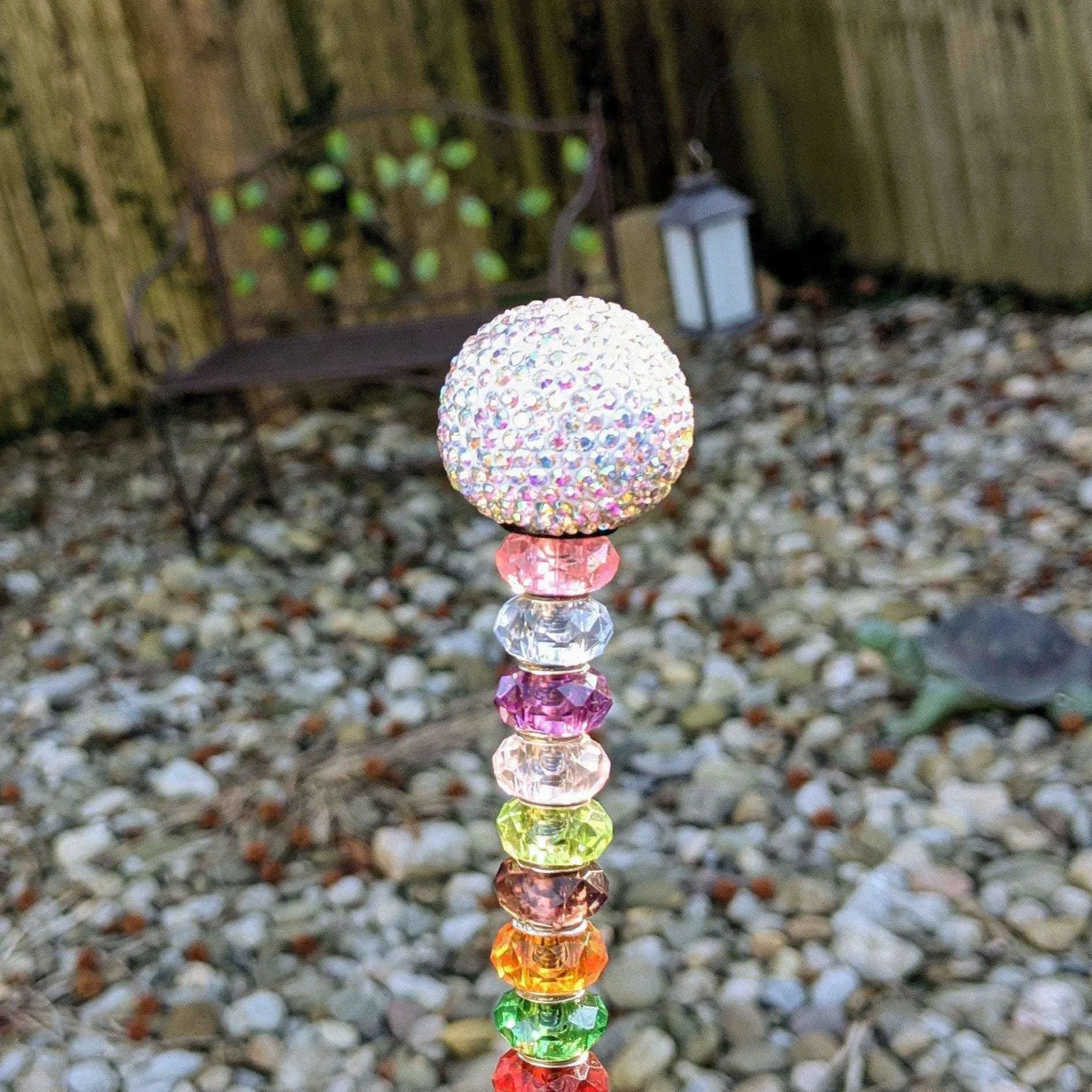 Fairy Wand Garden Stake/ Crystal Fairy Garden 12"or 24" Stake/ Suncatcher