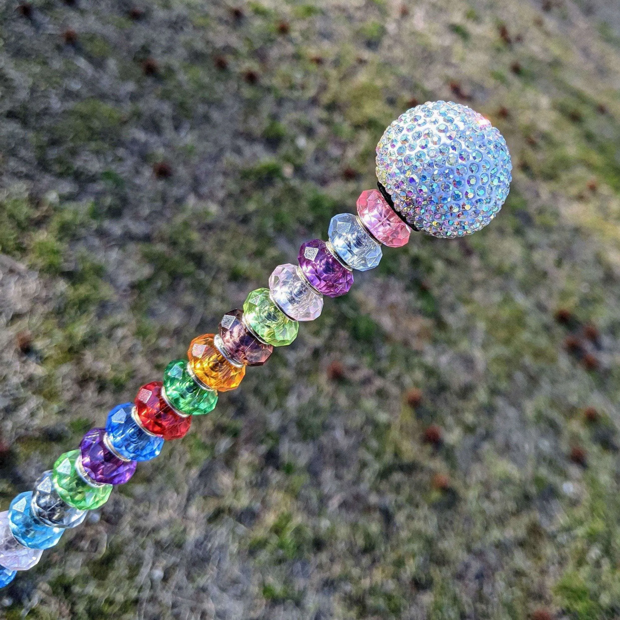 Fairy Wand Garden Stake/ Crystal Fairy Garden 12"or 24" Stake/ Suncatcher
