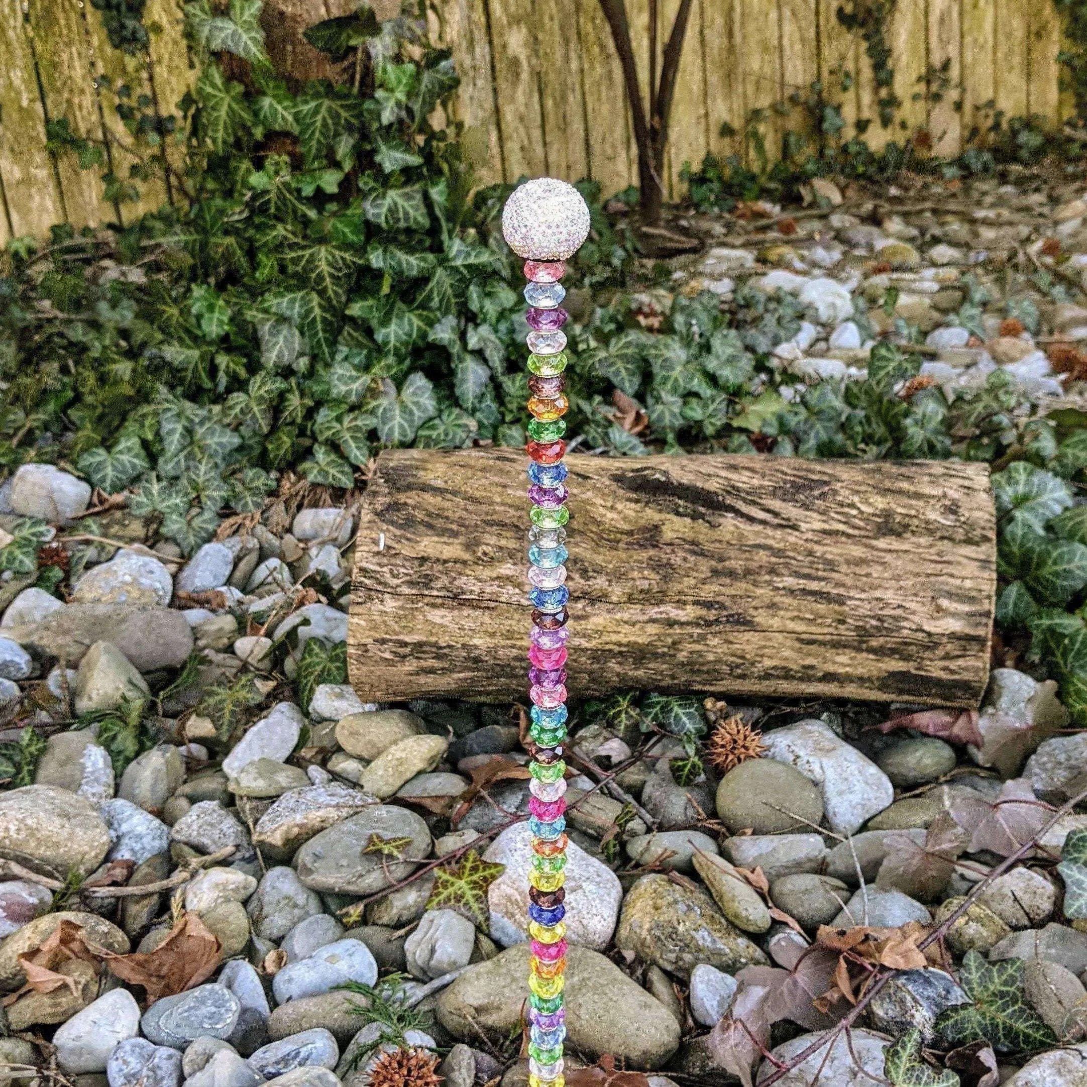 Fairy Wand Garden Stake/ Crystal Fairy Garden 12"or 24" Stake/ Suncatcher